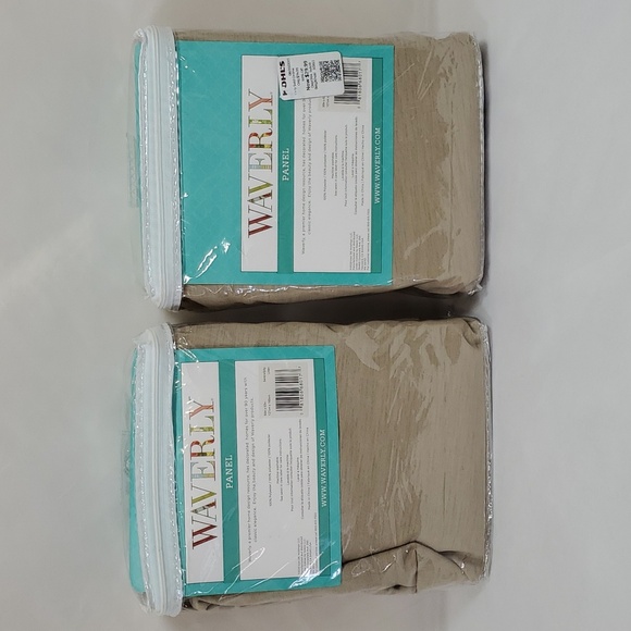 Waverly 50" x 63" Pinch Pleat Light Filtering Curtain Panels Set of 2 Panels - Picture 9 of 15